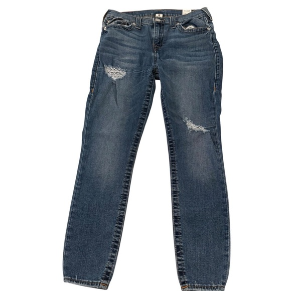 True Religion Blue Straight Leg Jeans - Picture 1 of 8